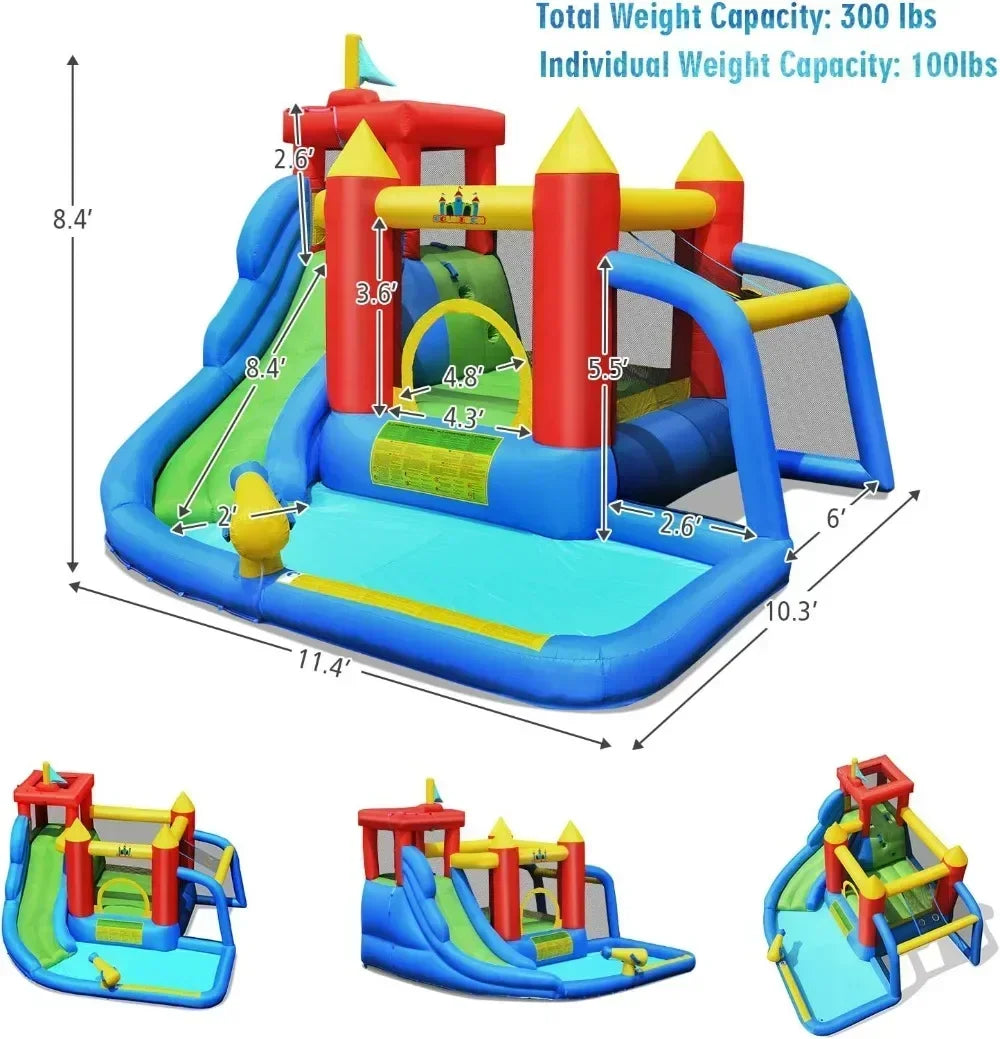 Structure Gonflable Aquatique pour Enfants – Toboggan & Jeux d’Eau | Zenova Shop