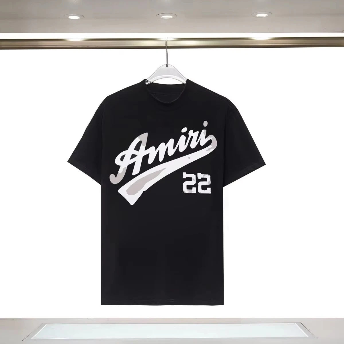 2025Spring and summer new logo round neck short-sleeved printed crack high street loose men's and women's short-sleeved T-shirt