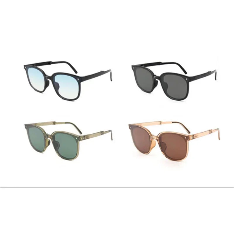 Lunettes de Soleil Pliables Femme – Monture Carrée Chic, Protection UV400, Compactes & Élégantes