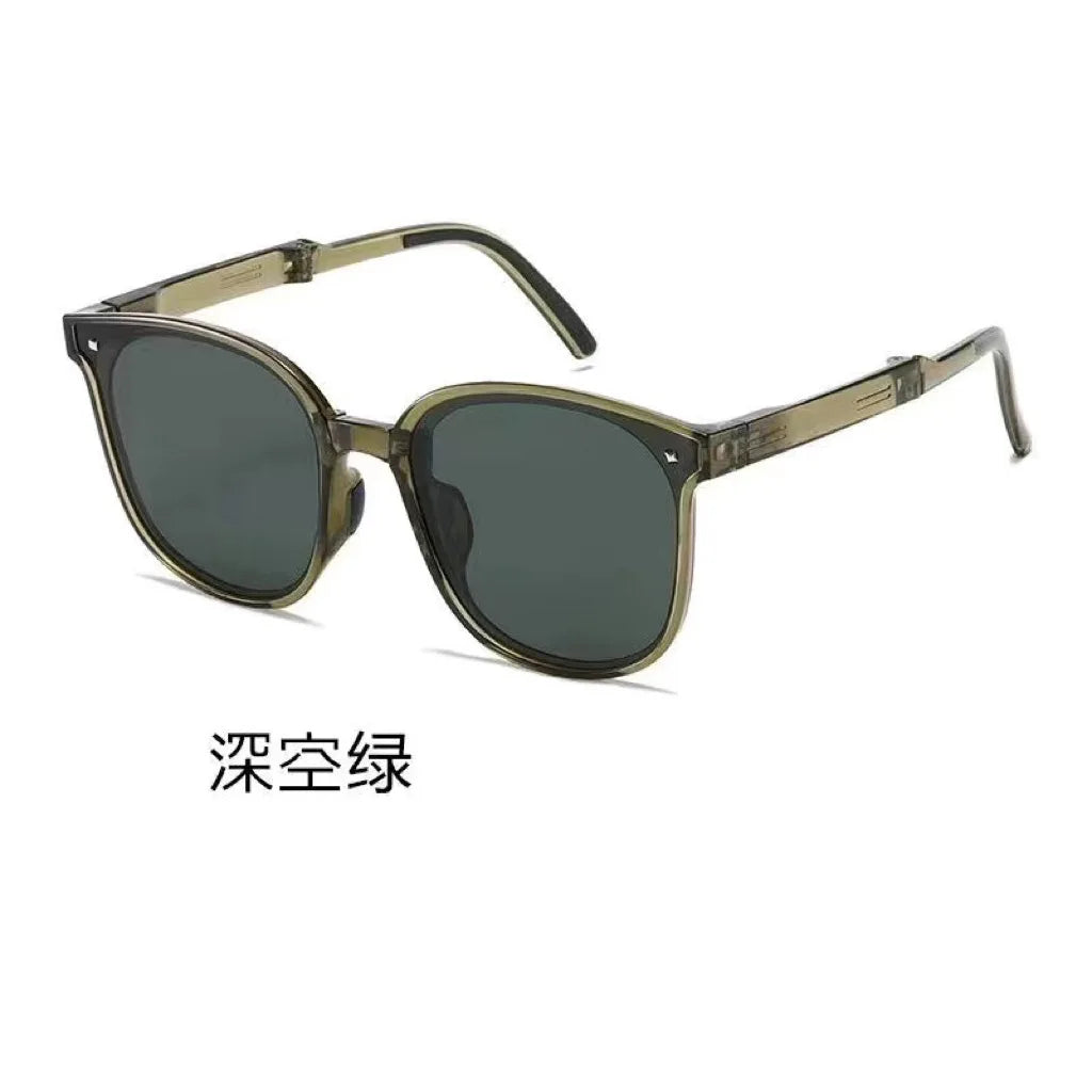 Lunettes de Soleil Pliables Femme – Monture Carrée Chic, Protection UV400, Compactes & Élégantes