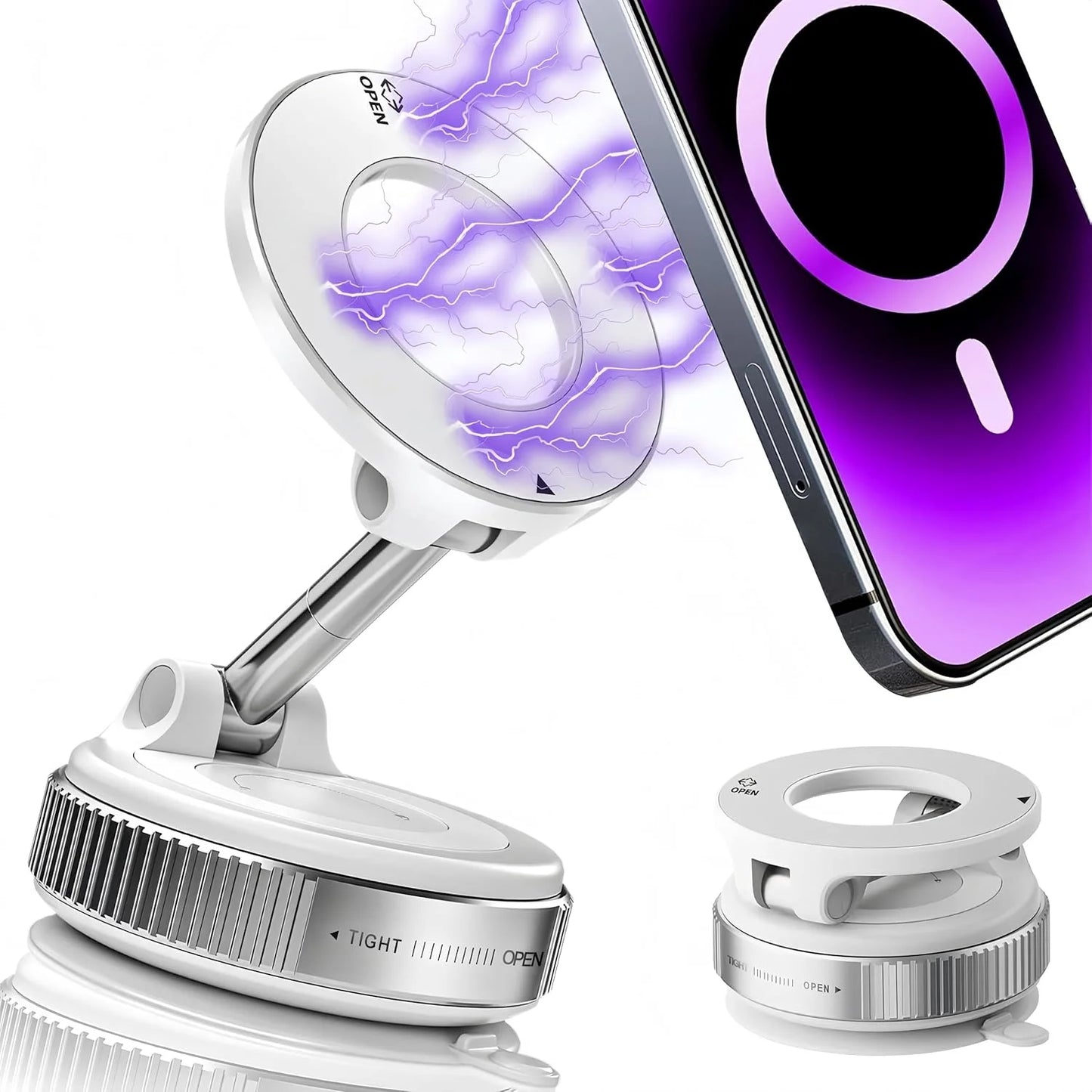 📱 Support Téléphone MagSafe 360° – Compact, Pliable et Ultra Puissant !