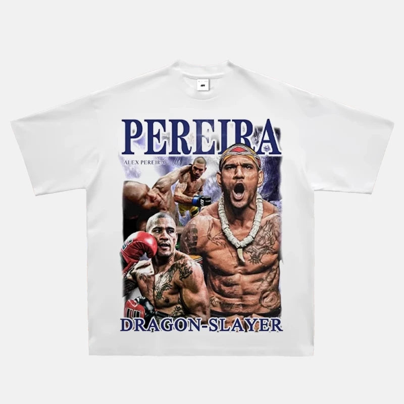T-shirt UFC Vintage 2024 – Oliveira vs Pereira – Streetwear Oversize Unisexe