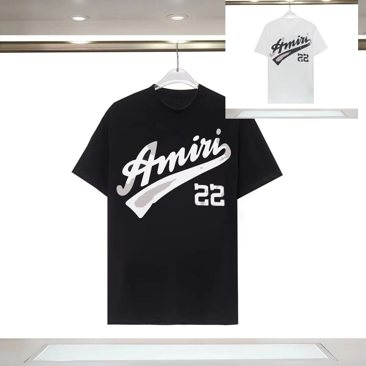 2025Spring and summer new logo round neck short-sleeved printed crack high street loose men's and women's short-sleeved T-shirt