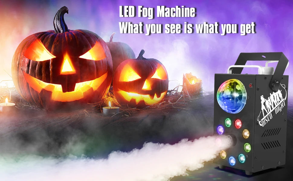 Machine à Fumée 700W avec Télécommande – Effets LED RGB 3-en-1 pour Soirées, DJ, Halloween & Spectacle