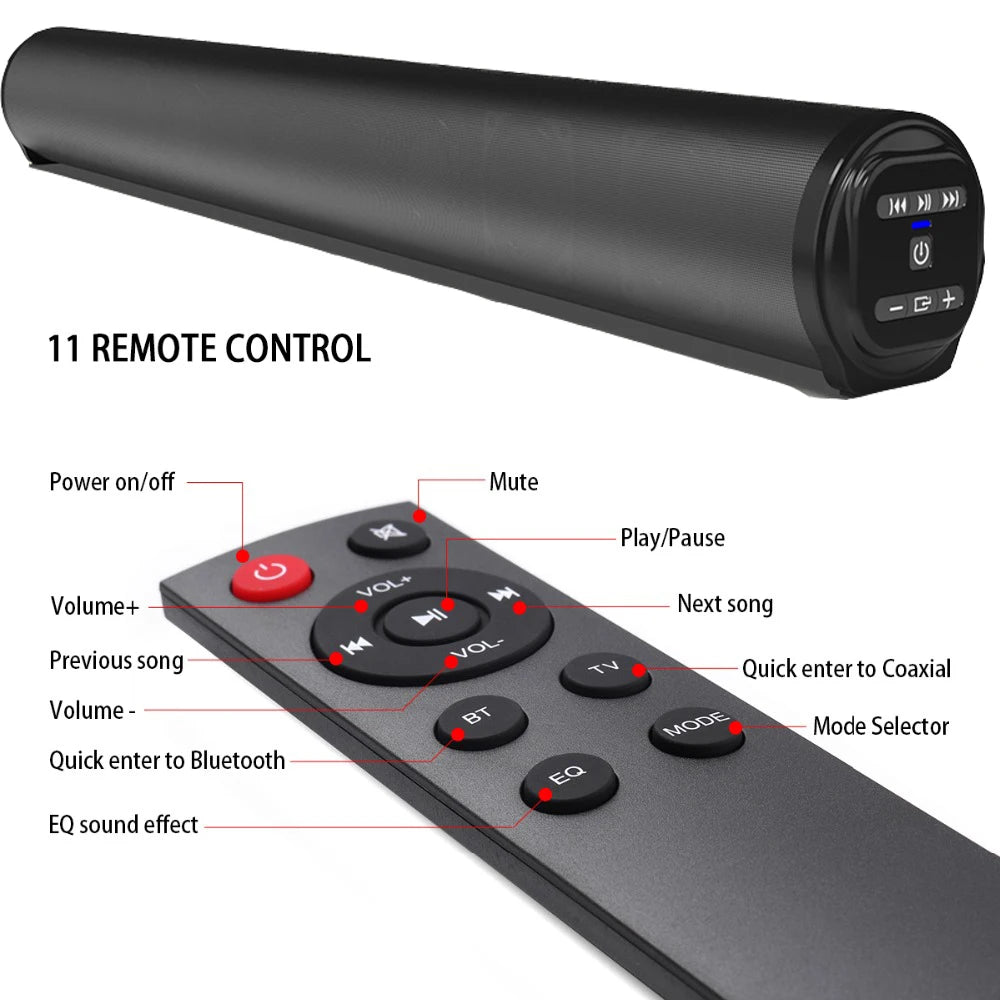 🔊 Barre de Son Bluetooth Rsionch – Son Puissant, Design Compact, Ultra Polyvalente !

💥 Transformez votre salon, vos soirées ou vos sessions de karaoké avec cette barre de son multifonctions signée Rsionch. Compacte mais puissante, elle offre une expéri