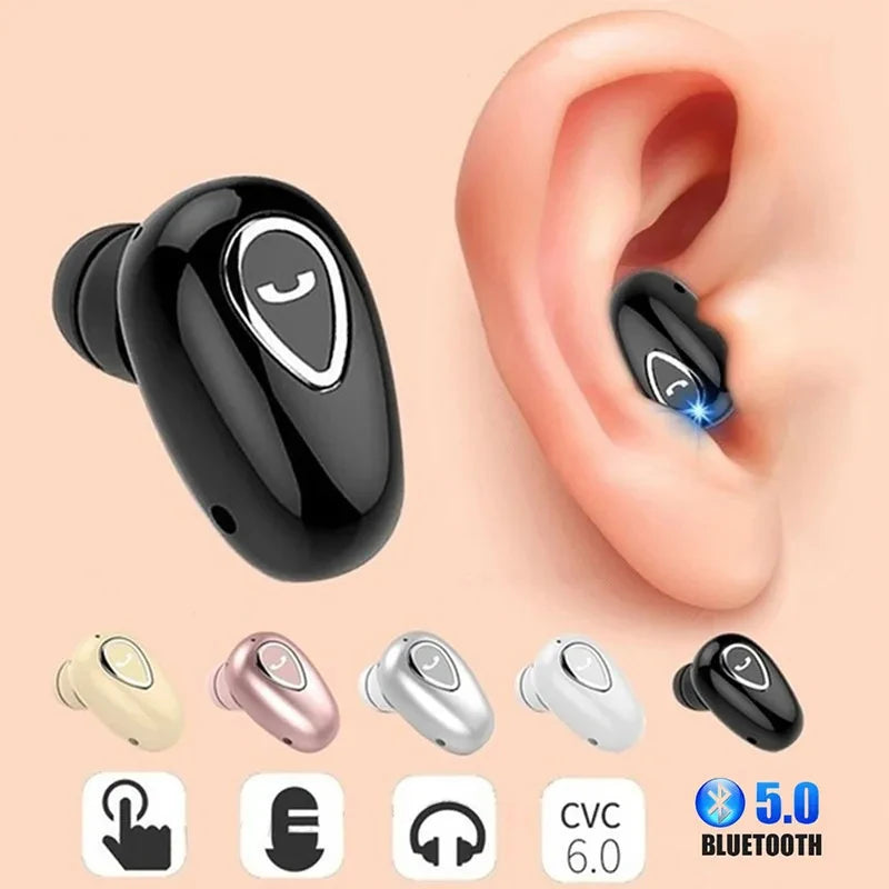 🎧 Mini Écouteurs Bluetooth 5.0 Invisibles – Son Puissant, Taille Mini !